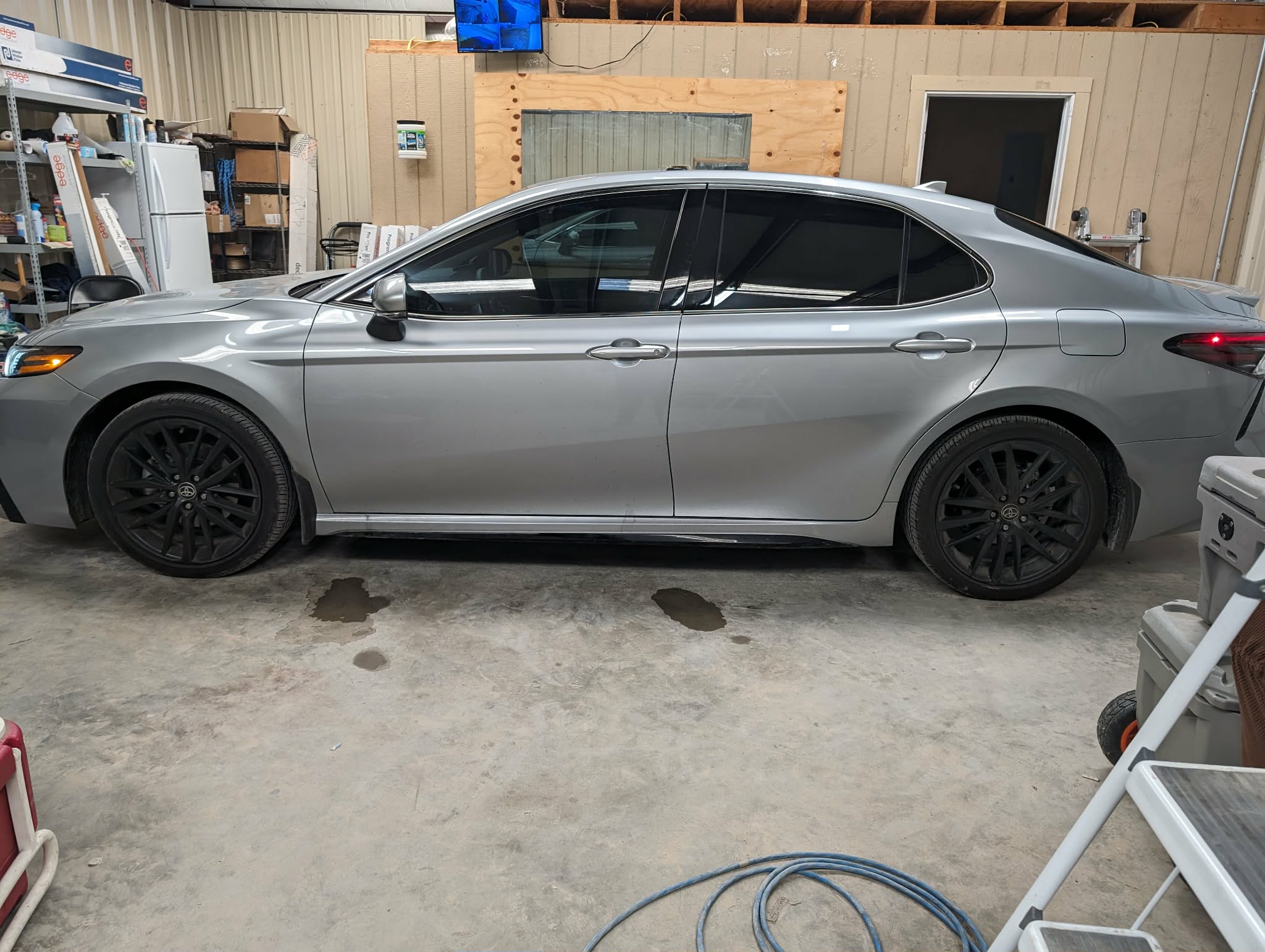Toyota Camry side windows with fresh tint installed
