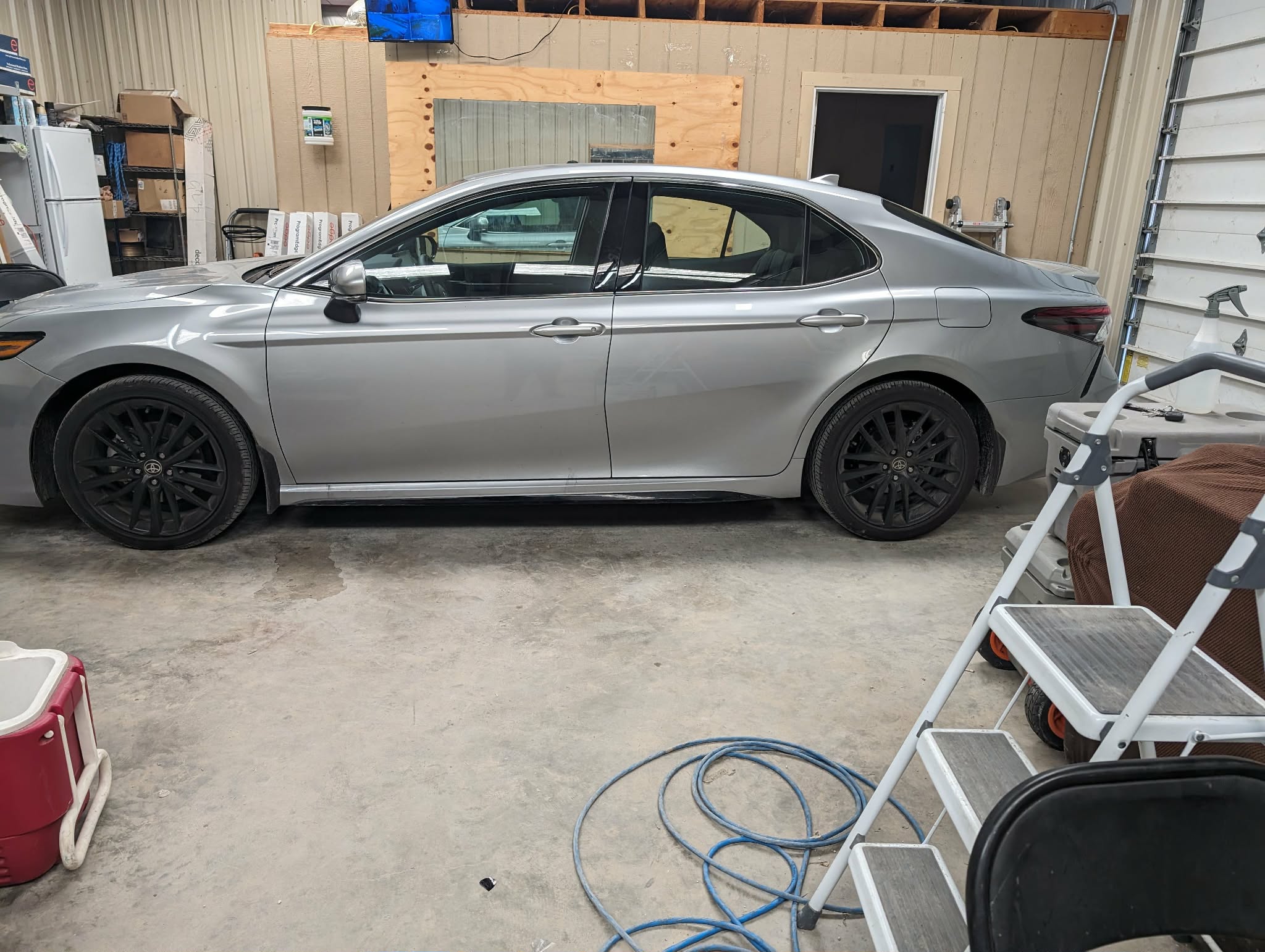 Toyota Camry side windows with older tint before rework